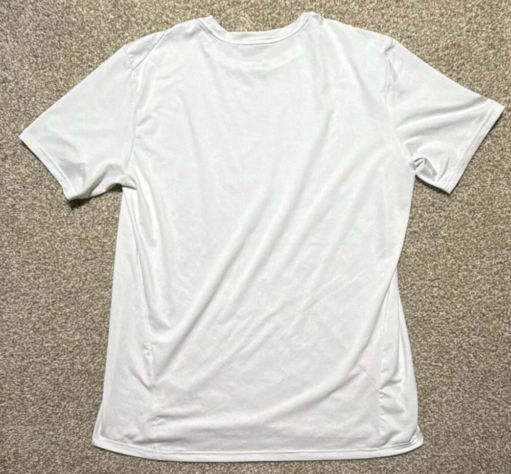 Nike Dri-FIT Standard Fit White Short Sleeve Training T-Shirt Men's Size L